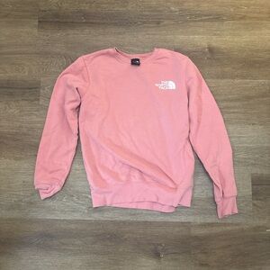 The North Face Pink Crewneck Sweatshirt XS Unisex | Logo Pullover